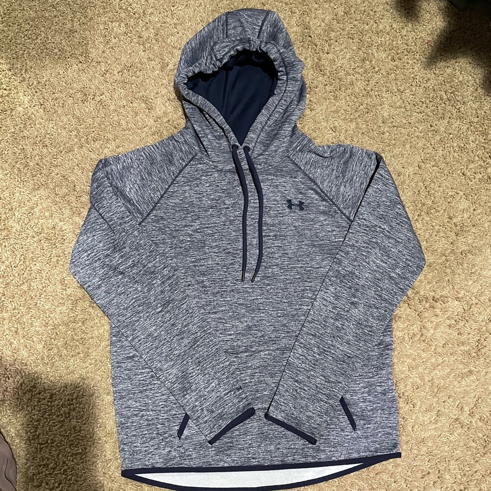 Under Armour Storm heathered navy hoodie like new!